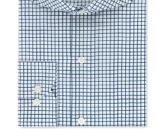 Camisa social masculina Tommy Hilfiger Classic Fit, sem ferro, Thflex Supima Stretch Check, verde, tamanho 18 x 36-37