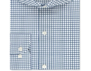 Camisa social masculina Tommy Hilfiger Classic Fit, sem ferro, Thflex Supima Stretch Check, verde, tamanho 18 x 36-37