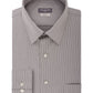 Camisa social listrada Van Heusen masculina com ajuste flexível e gola cinza, tamanho 16 x 34 x 35