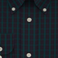 Camisa social xadrez Eagle Masculina Classic Regular Fit, sem passar a ferro, com gola flexível, verde, tamanho 17X32-33