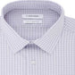 Camisa social masculina Calvin Klein com logo slim fit e gola elástica, roxa, tamanho 16x32-33