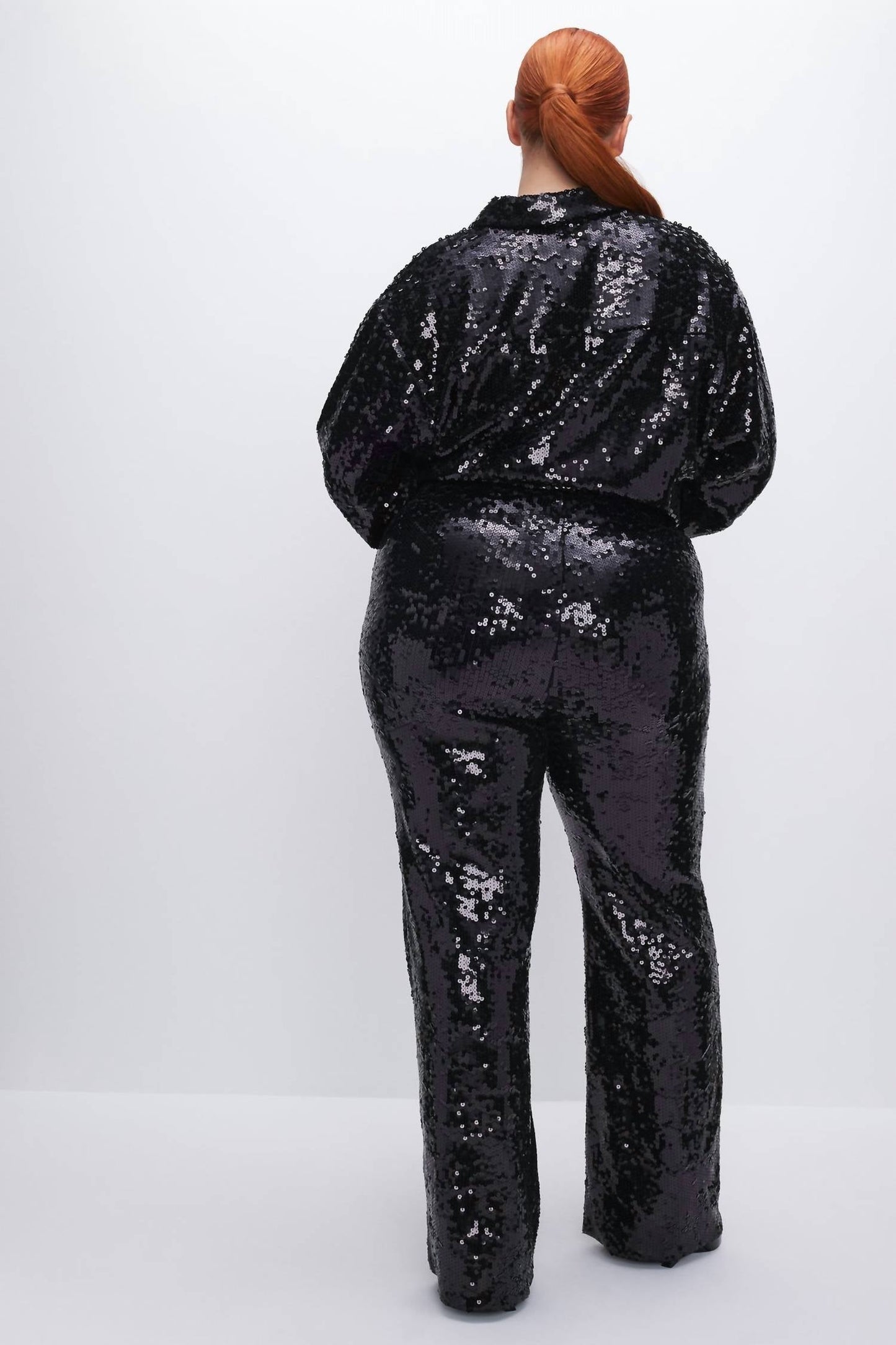 Good American - SEQUIN WIDE LEG PANTS