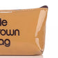 Bolsa pequena marrom feminina Bloomingdale's, bolsa para chaves, tamanho regular, marrom