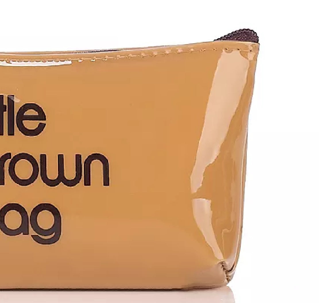 Bolsa pequena marrom feminina Bloomingdale's, bolsa para chaves, tamanho regular, marrom