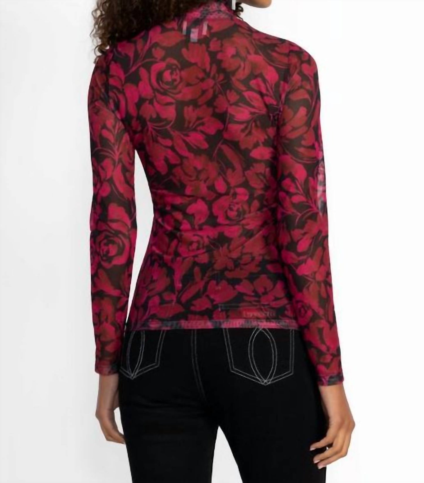 Johnny Was - REBECCA MESH MOCK NECK TEE