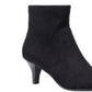 Botas femininas da moda, bico fino, tecido Noria, tamanho 9,5 m, pretas