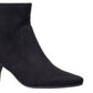 Botas femininas da moda, bico fino, tecido Noria, tamanho 9,5 m, pretas