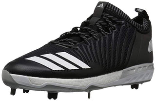 Tênis de beisebol Adidas Boost Icon 3 masculino, preto/branco/prateado, tamanho 5,5 D(M) EUA