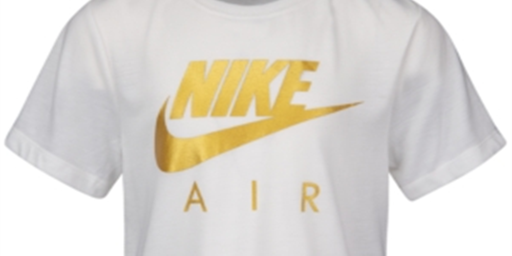 Camiseta Nike Air Print Infantil para Menina, Branca, Tamanho 3T