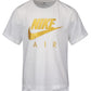 Camiseta Nike Feminina Boxy para Meninas, Branca, Tamanho 6X