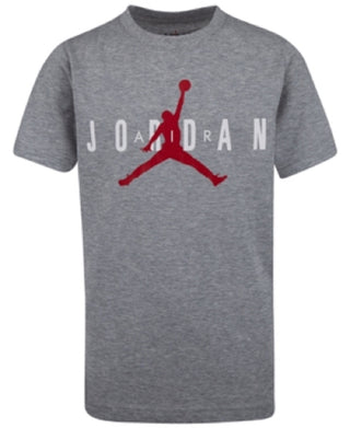 Camisetas escolares femininas Jordan, tamanho médio, cinza