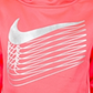 Moletom Nike com capuz Therma Fleece com logotipo metálico para meninas, rosa, tamanho 5