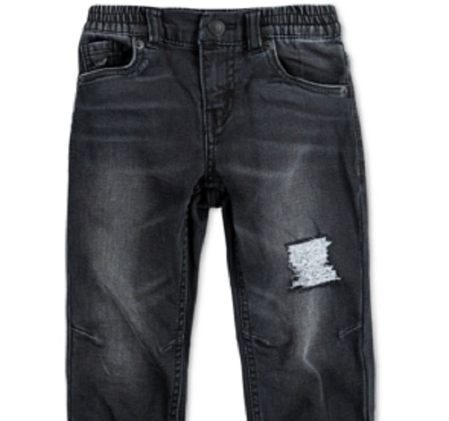 Calça jogger Levi's Indigo Dobby para meninos, tamanho 3T, preta