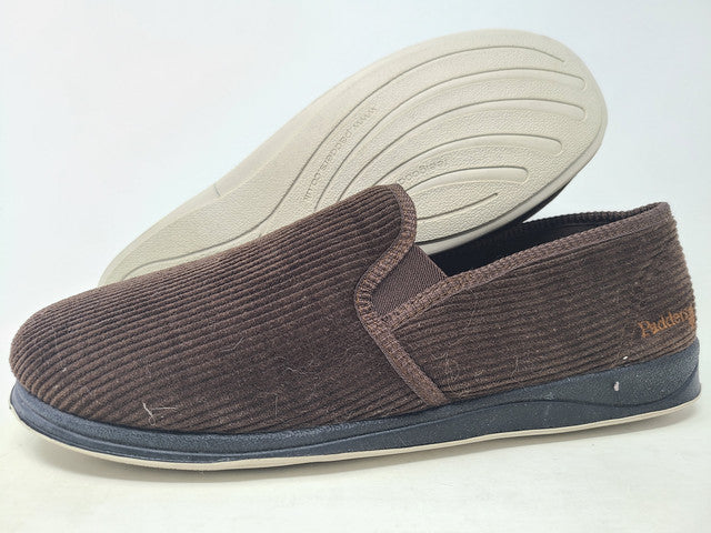Pantufas Padders Albert Masculinas Marrons Tamanho 12 M Reino Unido