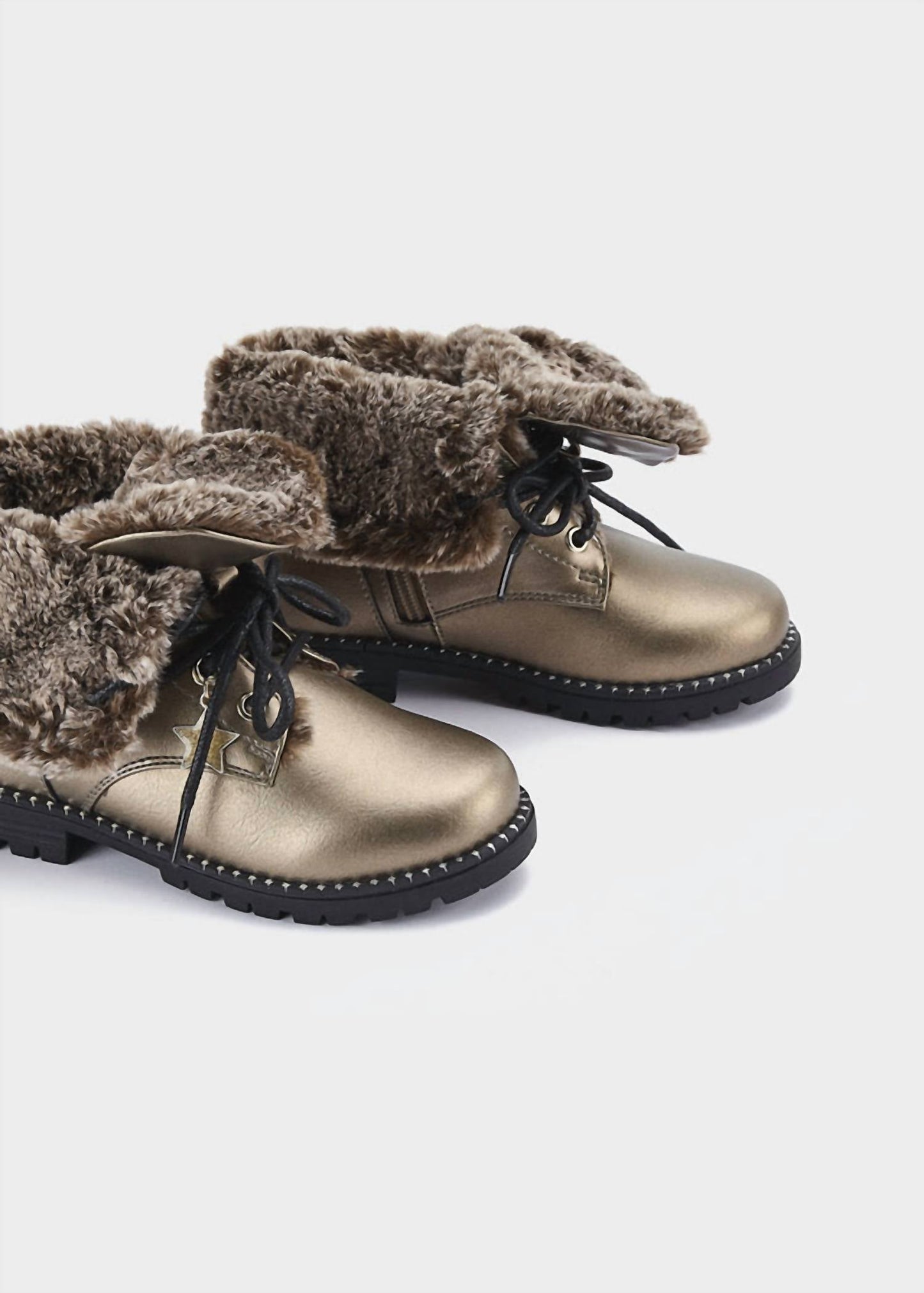 Mayoral - Big Kid's Faux Fur Lined Biker Boots Mid
