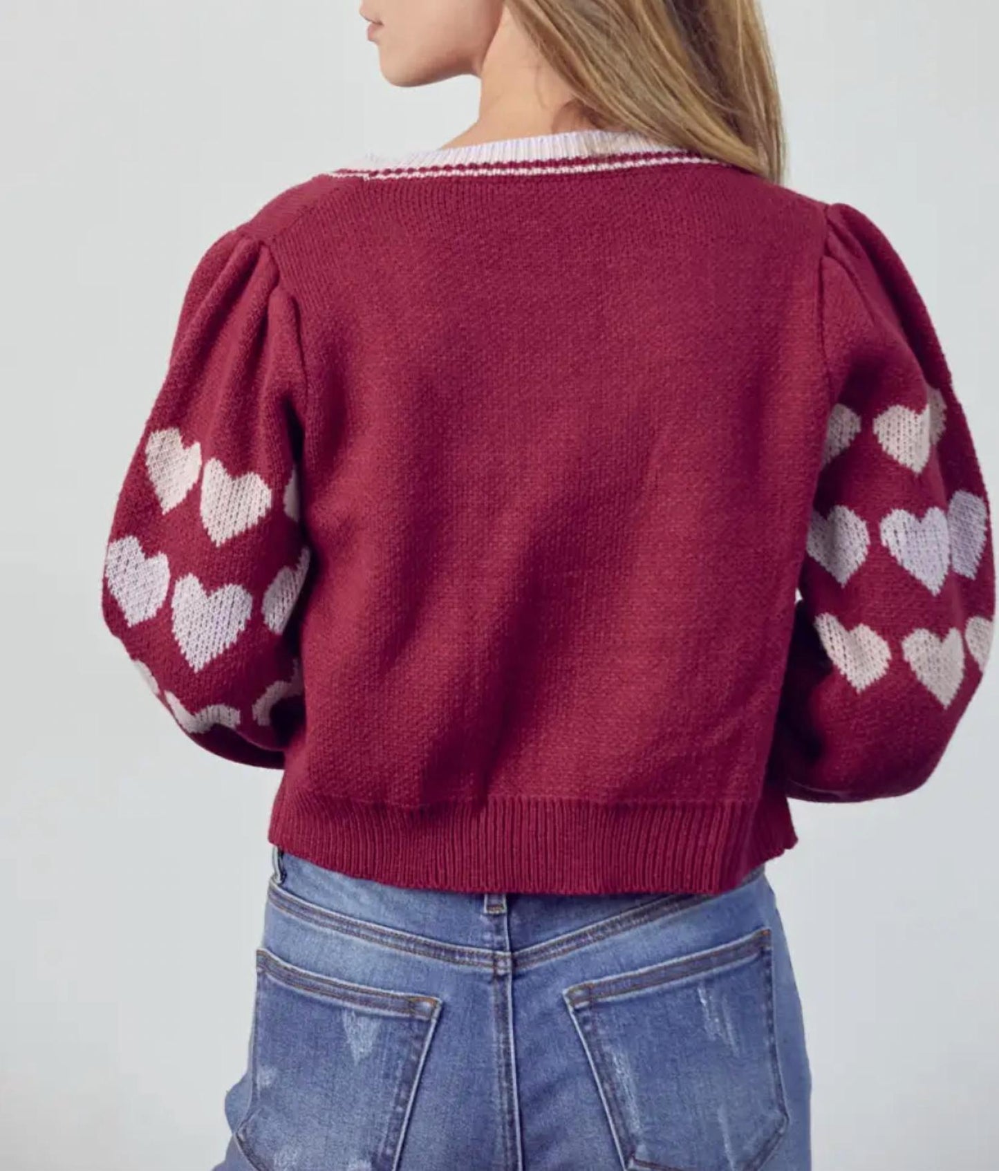 &Merci - HEART BUTTON-FRONT CARDIGAN