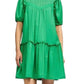 Current Air - Eyelet Ruffle Detail Mini Dress