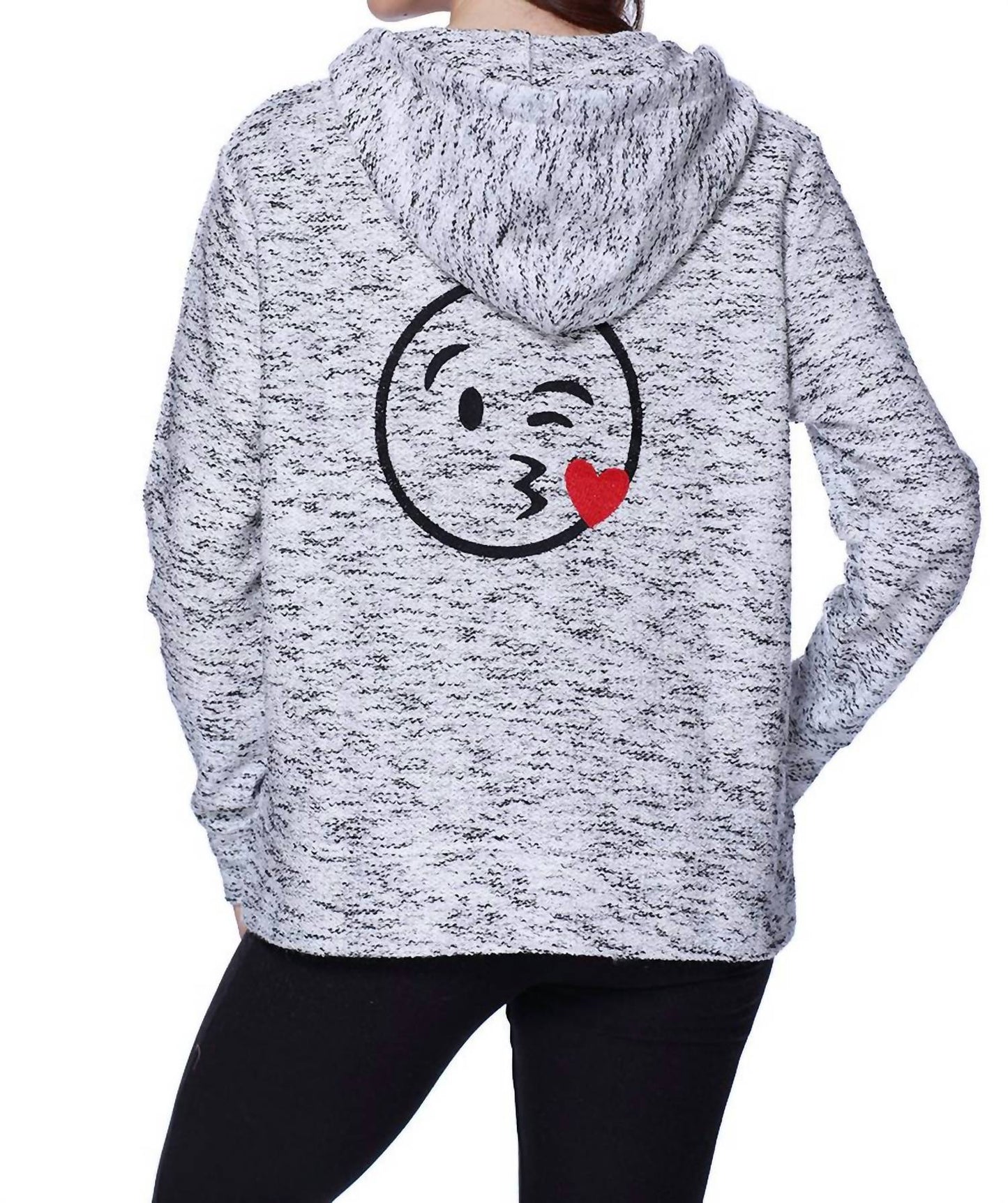 French Kyss - Kiss Emoji Hooded Cardigan