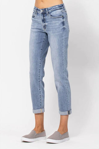 Judy Blue - Calça Jeans Boyfriend Cintura Média