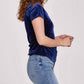 Another Love - Aimee Short Sleeve Velvet Top