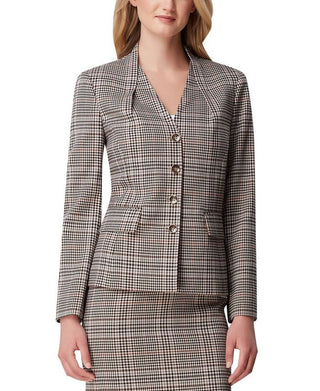 Jaqueta marrom feminina Tahari ASL tamanho 6