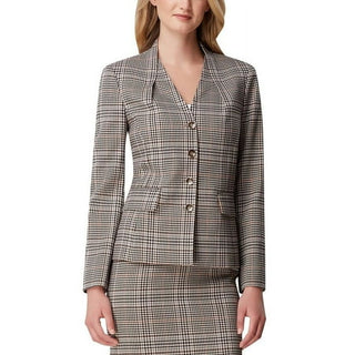 Jaqueta marrom feminina Tahari ASL tamanho 6