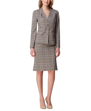 Jaqueta marrom feminina Tahari ASL tamanho 6