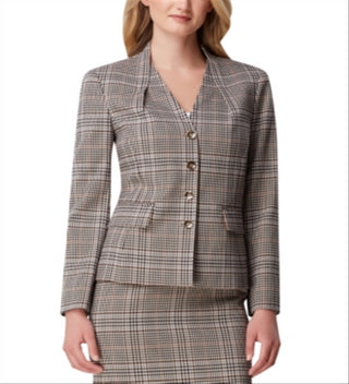 Jaqueta marrom feminina Tahari ASL tamanho 6