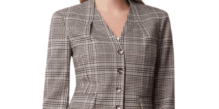 Jaqueta marrom feminina Tahari ASL tamanho 6