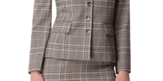 Jaqueta marrom feminina Tahari ASL tamanho 6