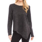Karen Kane - Long Sleeve Metallic Asymmetric Top