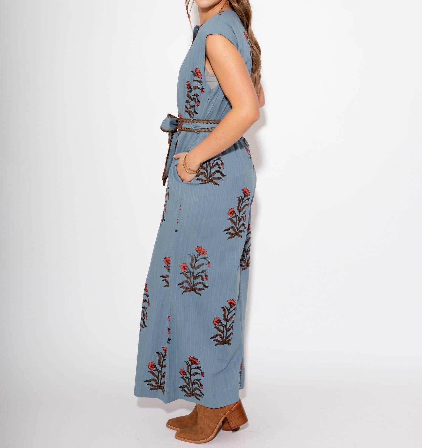 Ivy Jane - Women's Block Print Jumpsuit
