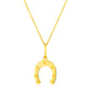 14K Yellow Gold Necklace with Horseshoe