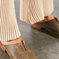Free People - Women's Leather Harlow Split Seam Mule Shoe