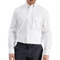 Camisa social masculina Club Room Regular Fit de algodão Pinpoint, branca, tamanho 34X35