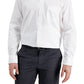 Camisa social masculina Club Room Regular Fit de algodão Pinpoint, branca, tamanho 34X35