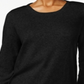 Top feminino com bainha em camadas Style &amp; Co, preto, tamanho X-S