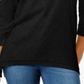 Top feminino com bainha em camadas Style &amp; Co, preto, tamanho X-S