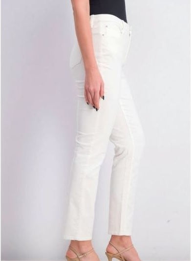 Calça reta feminina Charter Club Lexington Corduroy, branca, tamanho 16