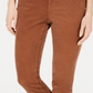 Calça de veludo cotelê com controle de barriga feminina Style &amp; Co, marrom, tamanho 4, pequena