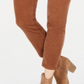 Calça de veludo cotelê com controle de barriga feminina Style &amp; Co, marrom, tamanho 4, pequena