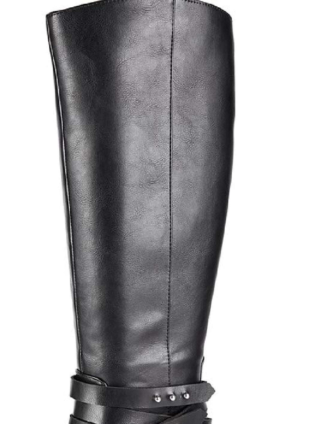 Botas femininas Material Girl Damien Almond Toe High Fashion, pretas, tamanho 7 M