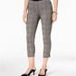 Calça curta casual com franjas de tweed feminina Alfani, preta, tamanho 12