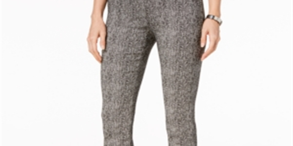 Calça curta casual com franjas de tweed feminina Alfani, preta, tamanho 12