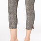 Calça curta casual com franjas de tweed feminina Alfani, preta, tamanho 12