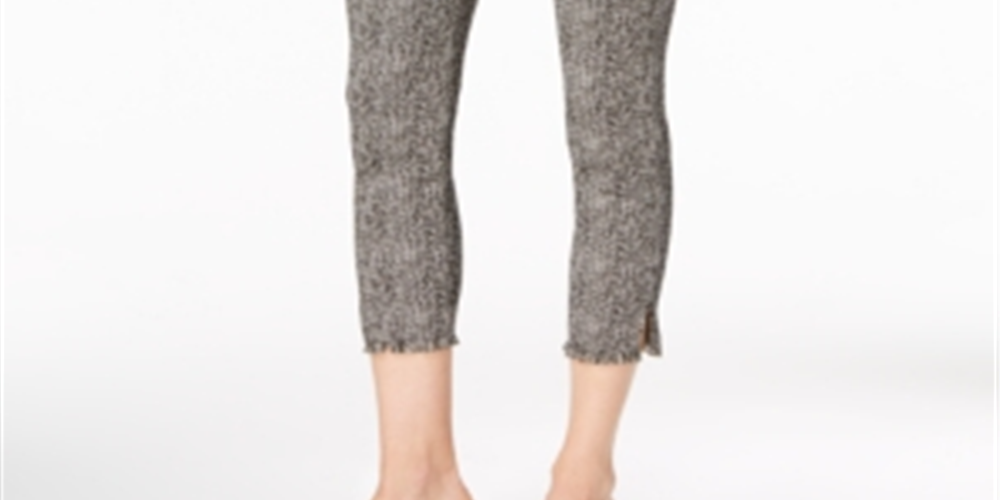 Calça curta casual com franjas de tweed feminina Alfani, preta, tamanho 12