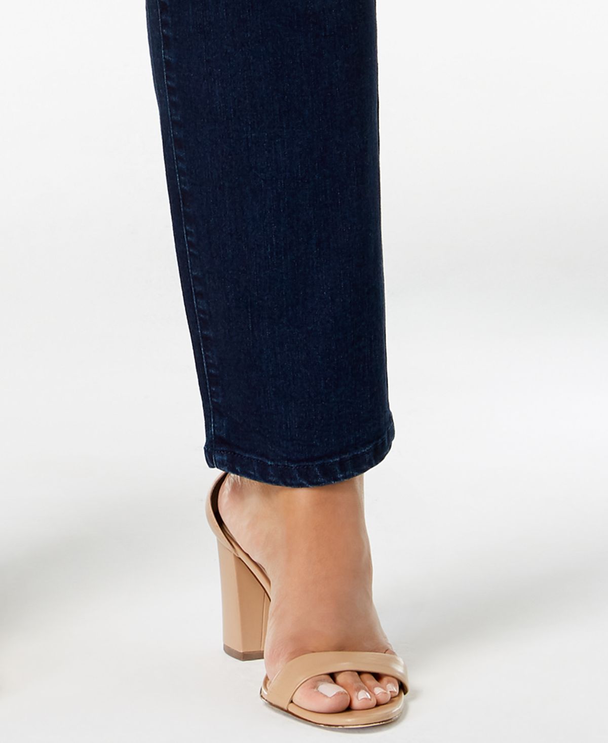 Calça jeans feminina Charter Club Stretch Slim Tummy Smooth Azul Tamanho 14W