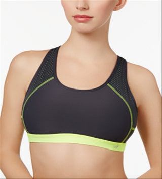 Ideology Women's Mid Impact Racerback Bra Black Size Medium
