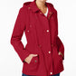 Jaqueta anoraque feminina resistente à água com capuz Charter Club, vermelha, tamanho pequeno e pequeno