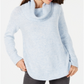Suéter feminino com gola alta estilo &amp; co, azul, tamanho extrapequeno